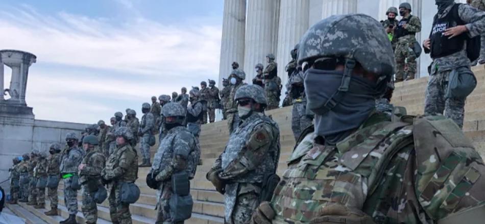 National Guard at Lincoln Memorial